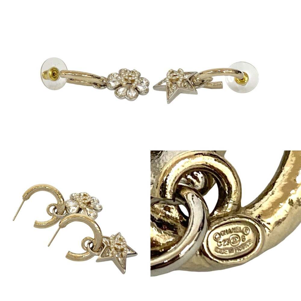 Chanel Cc Logo Star Flower Earrings #215790C11B - Picture 2 of 4